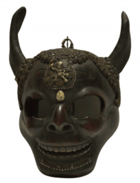 exquisite-nepalese-rudraksha-beaded-yak-horn-wooden-mask-spiritual-heritage-and-craftsmanship